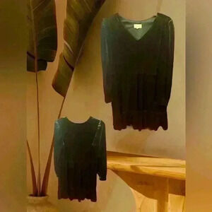 Green Velvet Mini Dress by 52Seven Size Medium